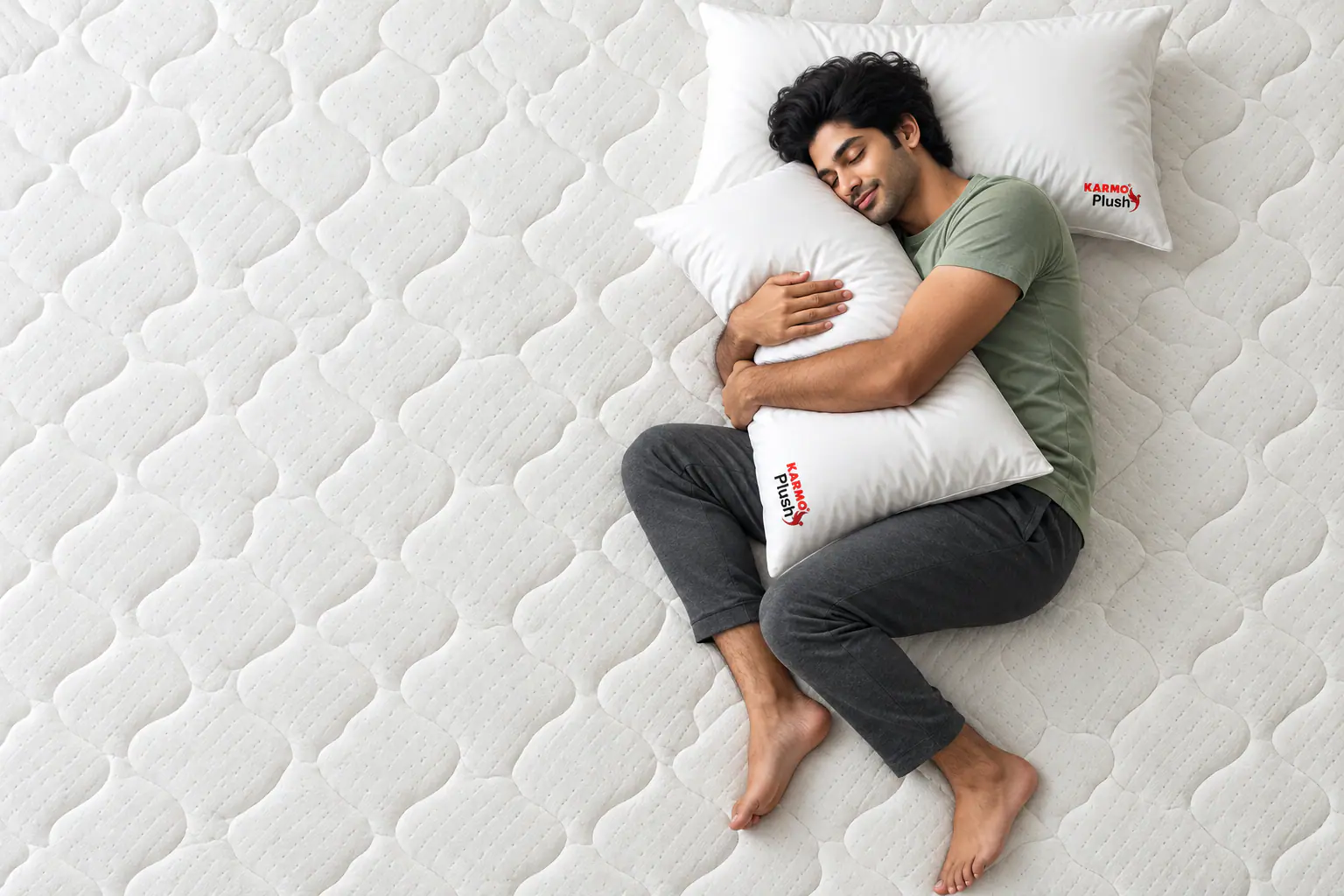 Side sleep on a Karmo Plush pillow
