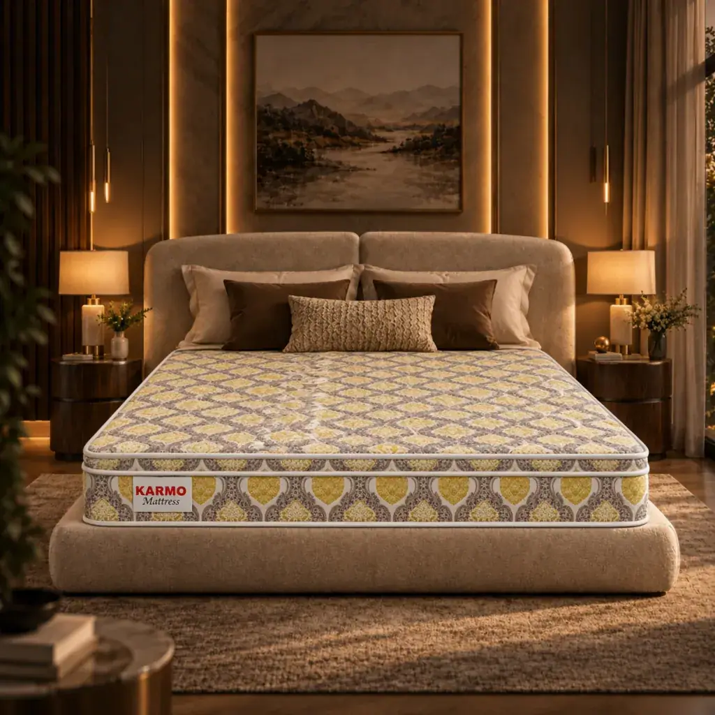 Karmo Euro Top Pocket Spring mattress in a luxury bedroom